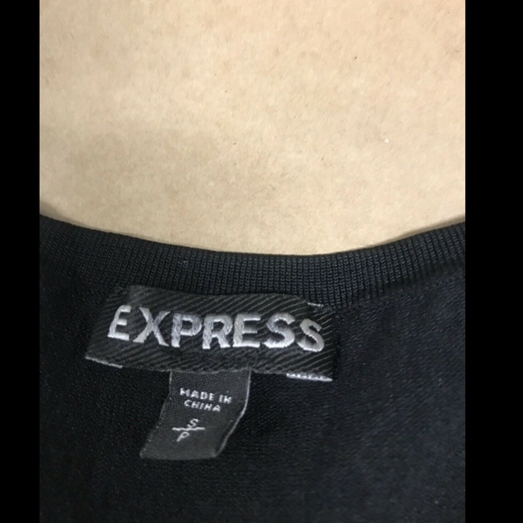 Express Black Bandage Ribbed Sleeveless Top Blouse - Picture 6 of 6